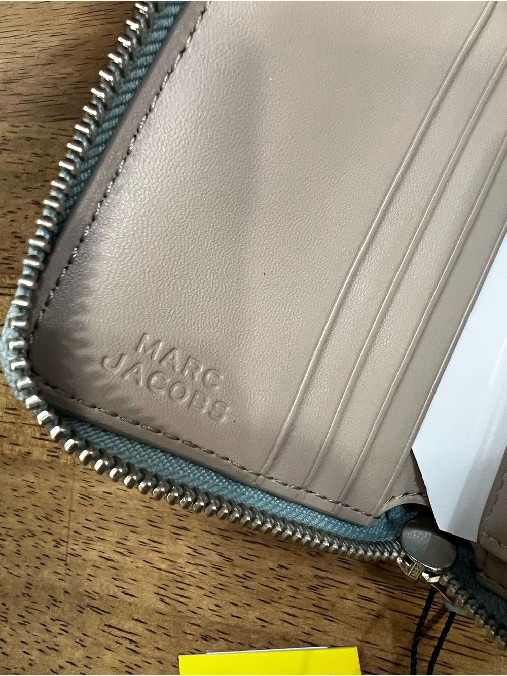 Marc Jacobs sky blue Leather Ruched Top-Handle Satchel with Matching Wallet - Picture 10 of 15
